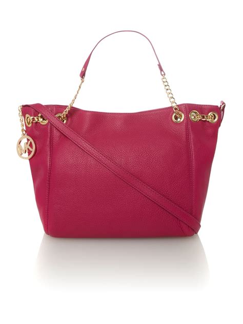 michael kors canvas bag with fuschia strap|Michael Kors tote bag review.